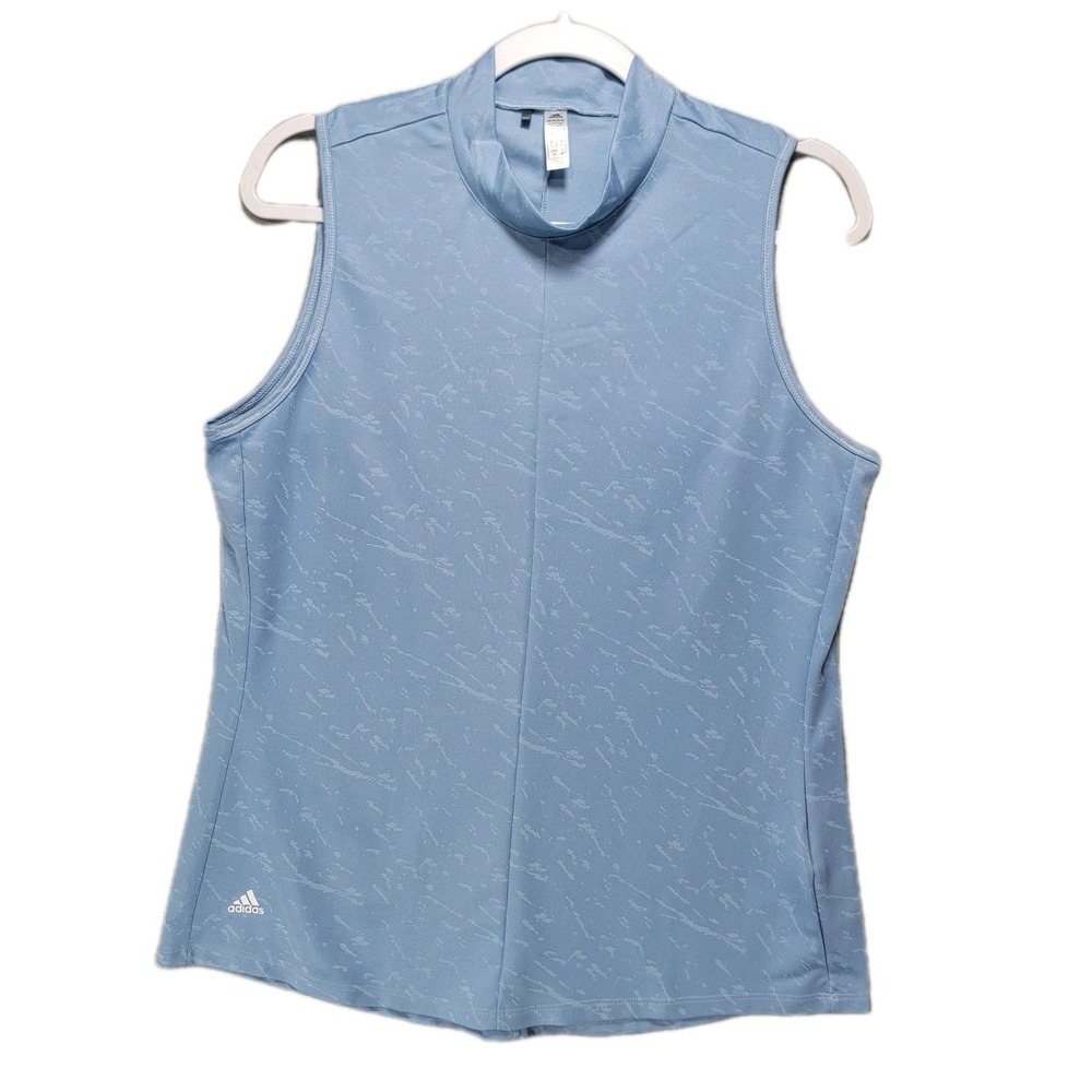 Adidas Top Womens Large Blue Golf Primeblue Sleeveless Shirt Sustainable Active